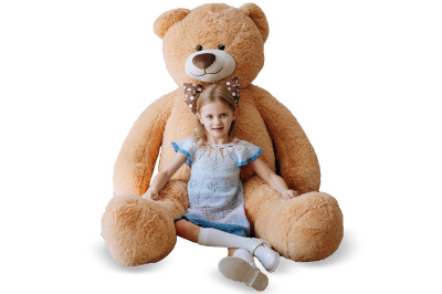 Большой плюшевый мишка  Нестор  160 см (Бежевый)