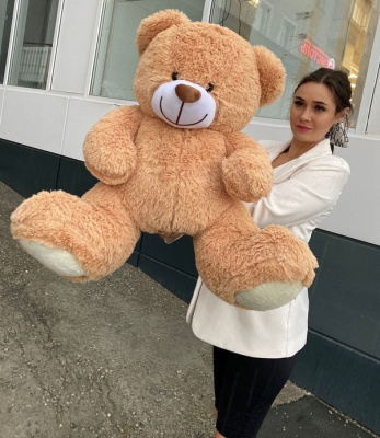 Большой плюшевый мишка Тоффи 110 см (Бежевый)