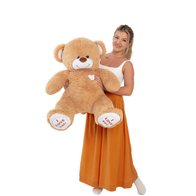 Большой плюшевый мишка 130 см (бежевый)