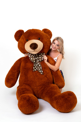 Большой плюшевый мишка Нестор  200 см (Шоколадный)