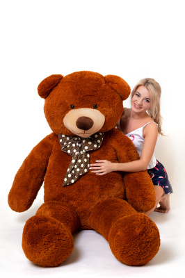 Большой плюшевый мишка  Нестор 180 см (Шоколадный)