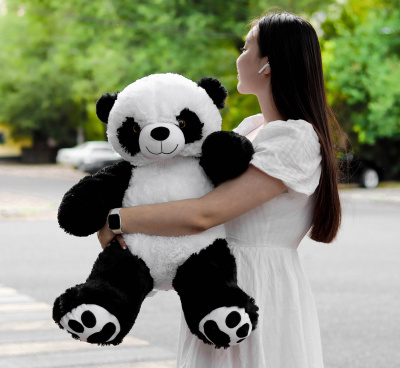 Большой плюшевый медведь Панда 120 см (Черный)