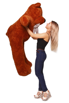 Большой плюшевый мишка Астор 140 см (Шоколадный)