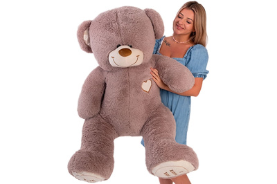 Большой плюшевый мишка 175 см I love you (Серый)