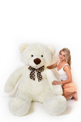 Большой плюшевый мишка Нестор  200 см (Белый)