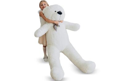 Большой плюшевый мишка Астор 140 см (Белый)