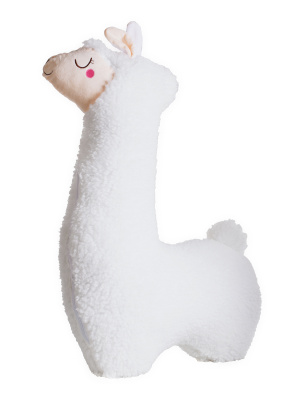Плюшевая подушка Лама 75 см (Белая)