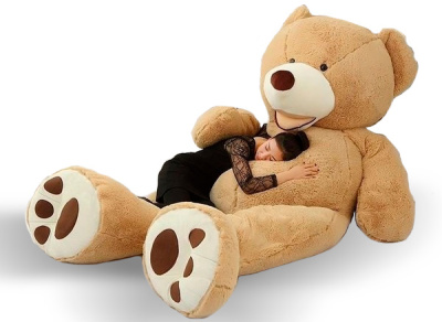 Большой плюшевый мишка  American bear (Американский) 340 см (Бежевый)