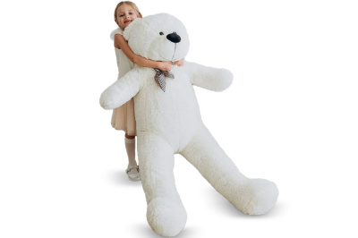 Большой плюшевый мишка Астор 140 см (Белый)