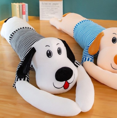 Собака в тельняшке 100 см (Бело-черный)