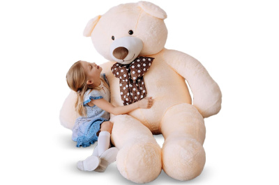 Большой плюшевый мишка  Нестор  160 см (Персиковый)