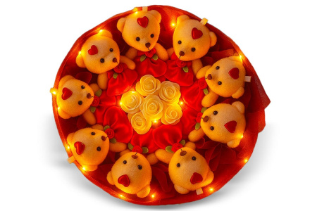 красный гирлянда 9